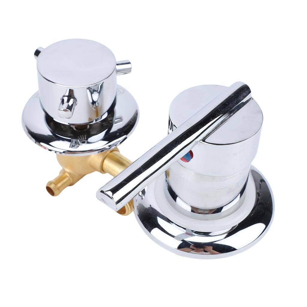 Brass Mixing Diverter Valve G1Celsius2 Male Screw Cold Hot Shower Faucets Tap Temperature Mixer for Bathroom