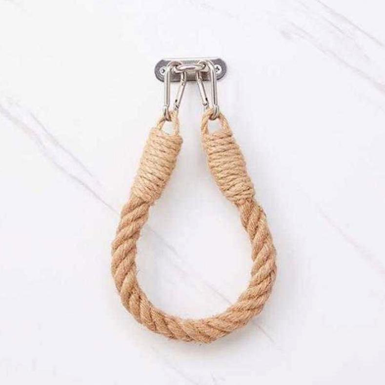 

Держатель для туалетной бумаги из пеньковой веревки - Креативное хранилище рулонов из нержавеющей стали 304