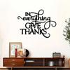 Vintage Give Thanks Metal Wall Art Iron Sign Home Decor Living Room