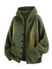 Heavyweight Unisex Hooded Cardigan Sweater - Trendy Knitwear for Couples