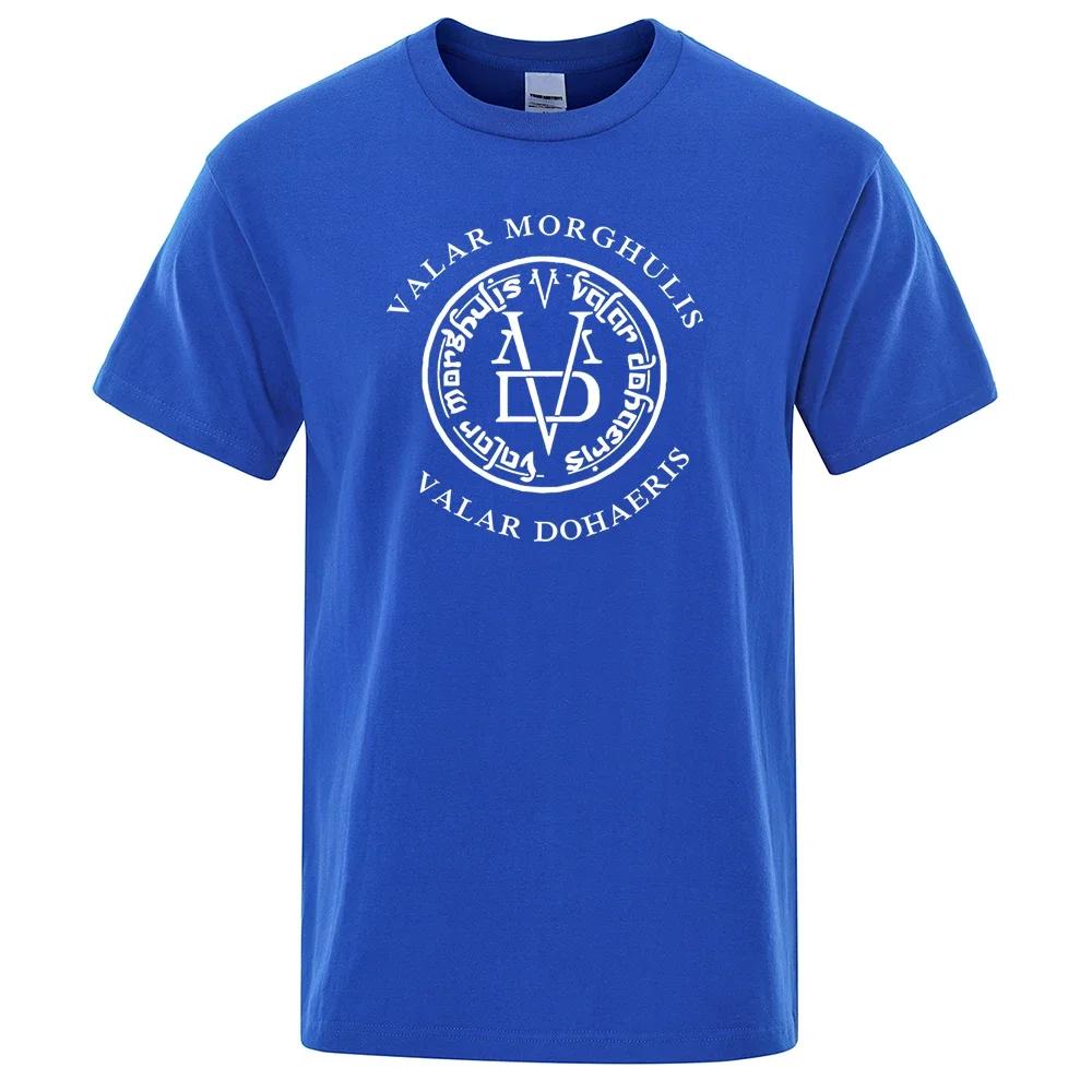 Valar Morghulis & Valar Dohaeris Men's and Women's T-Shirt Casual Hip-Hop Shirt Short Sleeve Oversized Casual Harajuku Tops