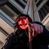 Halloween Neon Led Purge Mask Masque Masquerade Party Masks Light Grow In the Dark Horror Mask Glowing Masker
