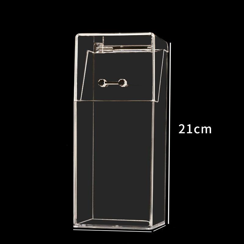 Makeup Brush Storage Bin Dustproof Covered Large Capacity Storage Box Storage Tube with White Pearl Cosmetics Quadrilateral