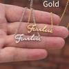 Taylor Digital Swift Signature Stainless Steel Necklace Pendant Letter Fashion