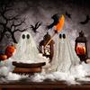 Yousheng Sequin Fabric Ghost Tabletop Decor Halloween Shiny Ghost Figurine for Halloween Bedroom Desktop Home Decor