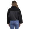 Vintage Style Womens Plush Fleece Bomber Jacket Windproof Warm Loose Fit Lapel Zipper Short Coat Long Sleeves Outerwear Autumn Winter Tops