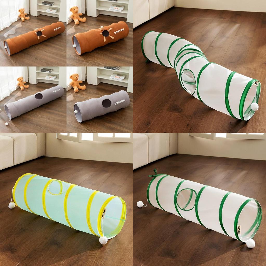Cat Play Tunnel With Collapsible Structure For Enrichment And Exercise