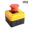 1pc 22mm Push Button Switch Waterproof Red Mushroom-shaped Plastic Stop Button Switch For Automatic Control Circuits