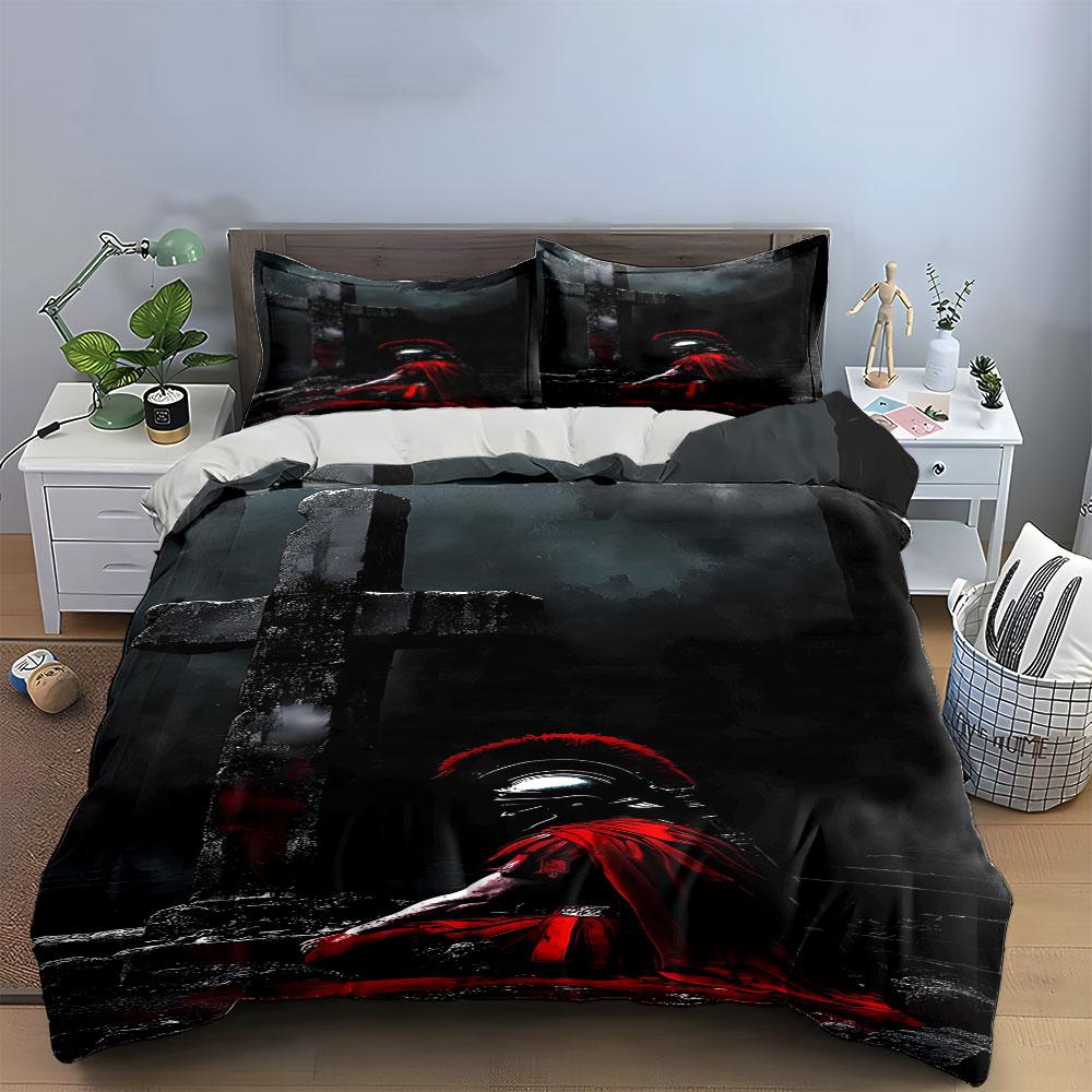 Roman Helmet and Cross. Bedding Sets Duvet Cover Sets Duvet Covers Pillowcases(1*Duvet Cover 2*Pillowcases Without Duvet Insert)
