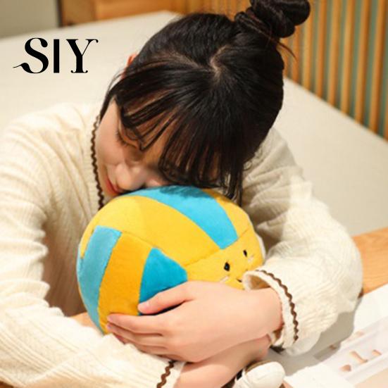 Elastic Volleyball Toy Cartoon Plush 2-Legged Sports Ball Plushie Stuffed Doll Decor Pillow Home Office Bedroom Decoration Kids Adults Christmas