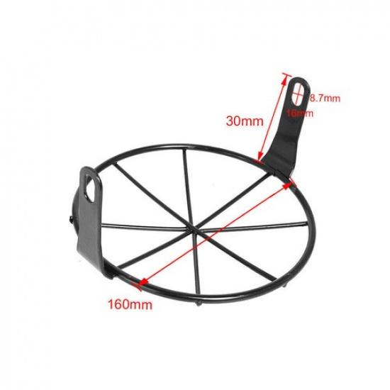 1x Motorcycle Black Headlight Lamp Grill Fit For Harley Touring Chopper Bobber