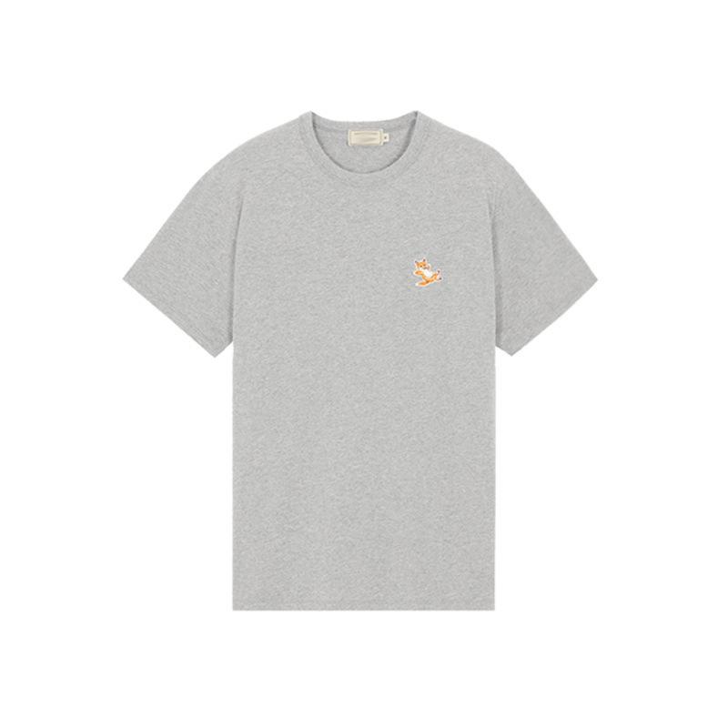 

European & American Style MK Lazy Fox Embroidery Casual Loose Unisex T-Shirt, Short-Sleeved, In Stock & Ready to Ship XXL