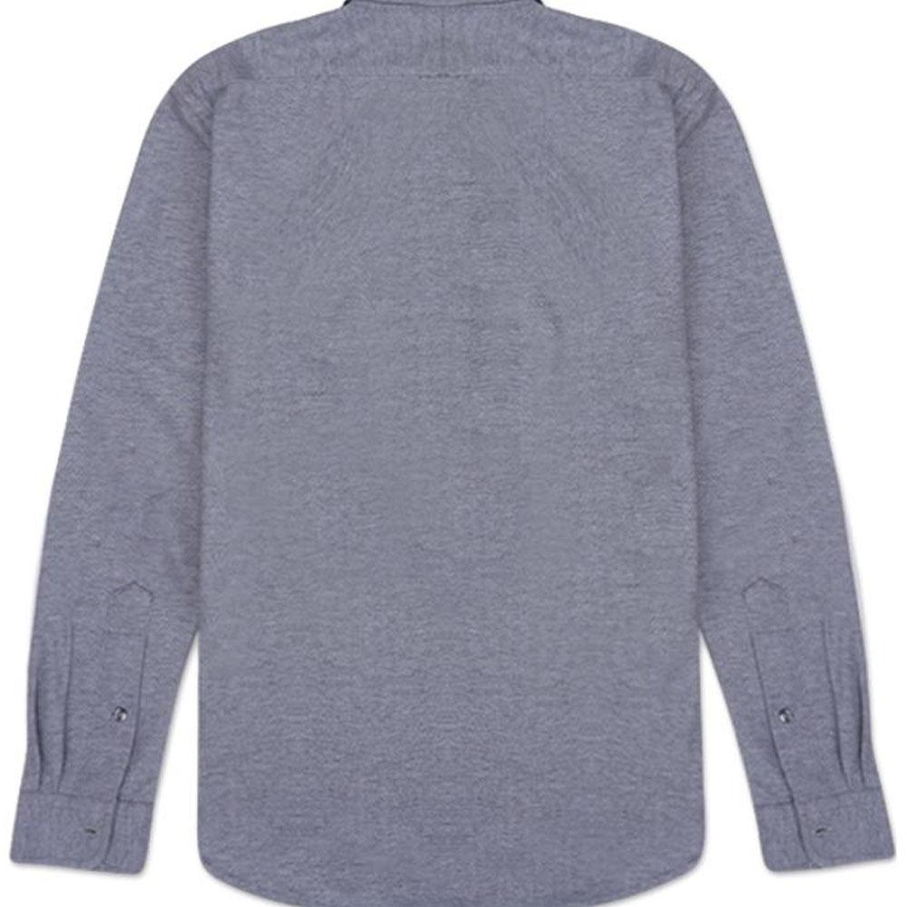 Polo Ralph Lauren Pattern Embroidered Pointed Collar Long Sleeve Shirt Men shirts Gray 710718721-011