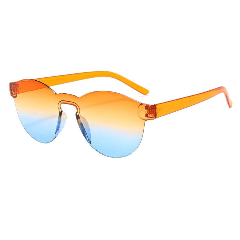 Frameless One-Piece Sunglasses, One-Piece Dopamine Rimless Sunglasses, Candy-Colored Men'S And Women'S Sunglasses