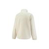 Puma Mmq Series Solid Color Zip-Up Stand Collar Button-Down Long Sleeve Faux Shearling Jacket Unisex Jackets White 536625-65