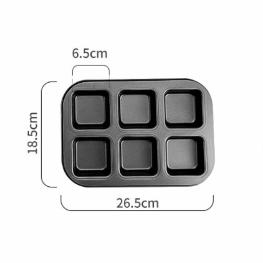 Forma do muffinek 6/12 komorowa, kwadratowa, do pieczenia w kuchni, nowa tacka na muffinki, gadżety domowe