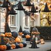 12 Pack Hanging Witch Hats Halloween Decorations Black Polyester Nylon Cord No Electricity Outdoor Home Yard Decor