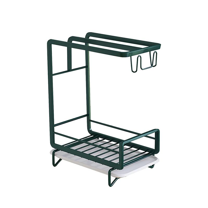 Kitchen Drain Rack Organizer Kitchen Sink Utensils Holder Drainer Storage Shelf Sponge Dishcloth Towel Rack