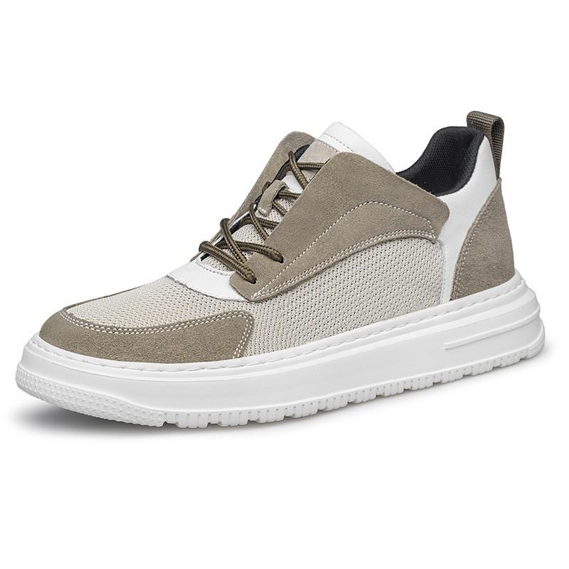Men s 8cm Height Boosting Breathable Fashion Sneakers - Versatile Casual Sports Shoes 44