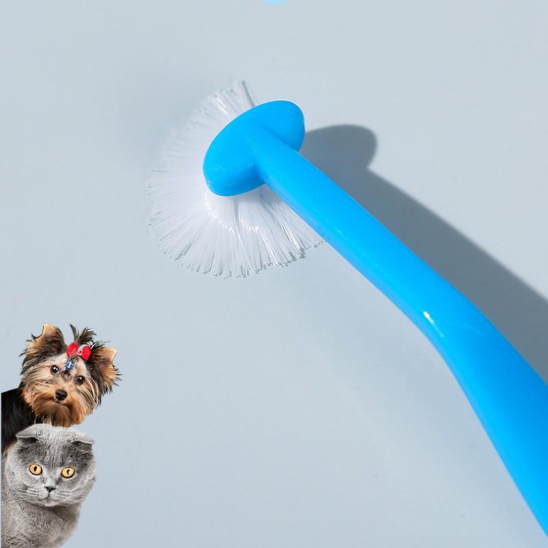 Dog Toothbrush Small Head Pet Toothbrush Side Brush Fot Dog Teeth Cleaning Soft Hair Dogs Toothbrushes Gromming Pet Supplies