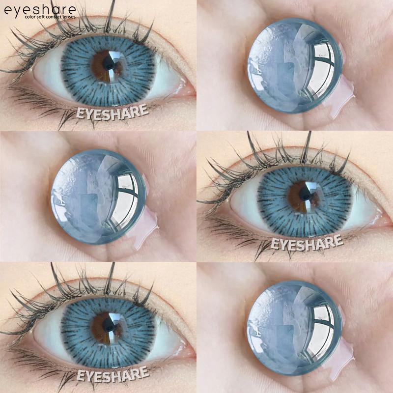 EYESHARE 1 Pair BUBBLE Gray Contact Lenses for Eyes Brown Natural Korean Softlens Beauty Eye Makeup Lens