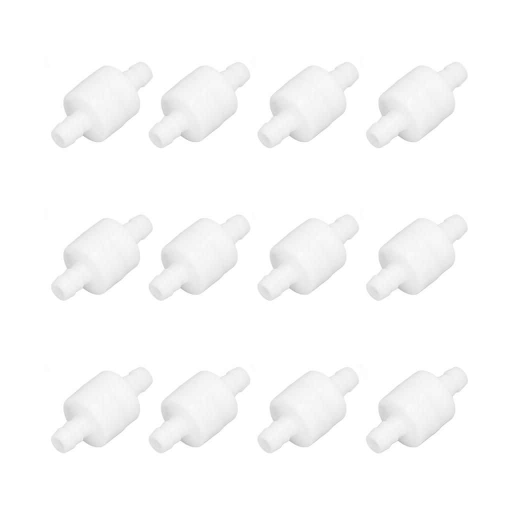 12 Pcs Single Way Check Valve PE High Temperature Corrosion Resistant Spring Water Stop Check Valve for Industry 8mm