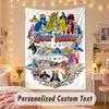 Custom Personalized Tapestry,Gorilla Tag cartoon Print Custom Name Text Wall Art Hanging for Bedroom