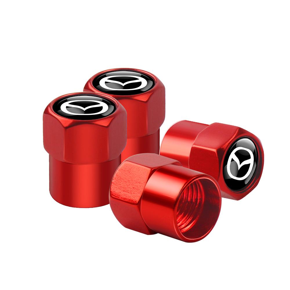 Metalowy Brelok do Kluczy Samochodowych Pierścień Brelok Pokrowiec na Zawór Koła Samochodu dla Mazda 3 Axela CX5 CX3 CX4 CX30 CX9 Atenza Demio RX7 RX-7