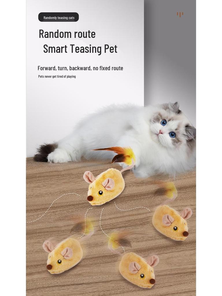 Interaktives elektrisches Maus-Teaser: Intelligentes ferngesteuertes berührungsempfindliches Katzenspielzeug