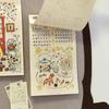 2027 Wall Hanging Calendar Pre-punched Holes Hand Drawn Afternoon Tea Floral Patterns for Home Use
