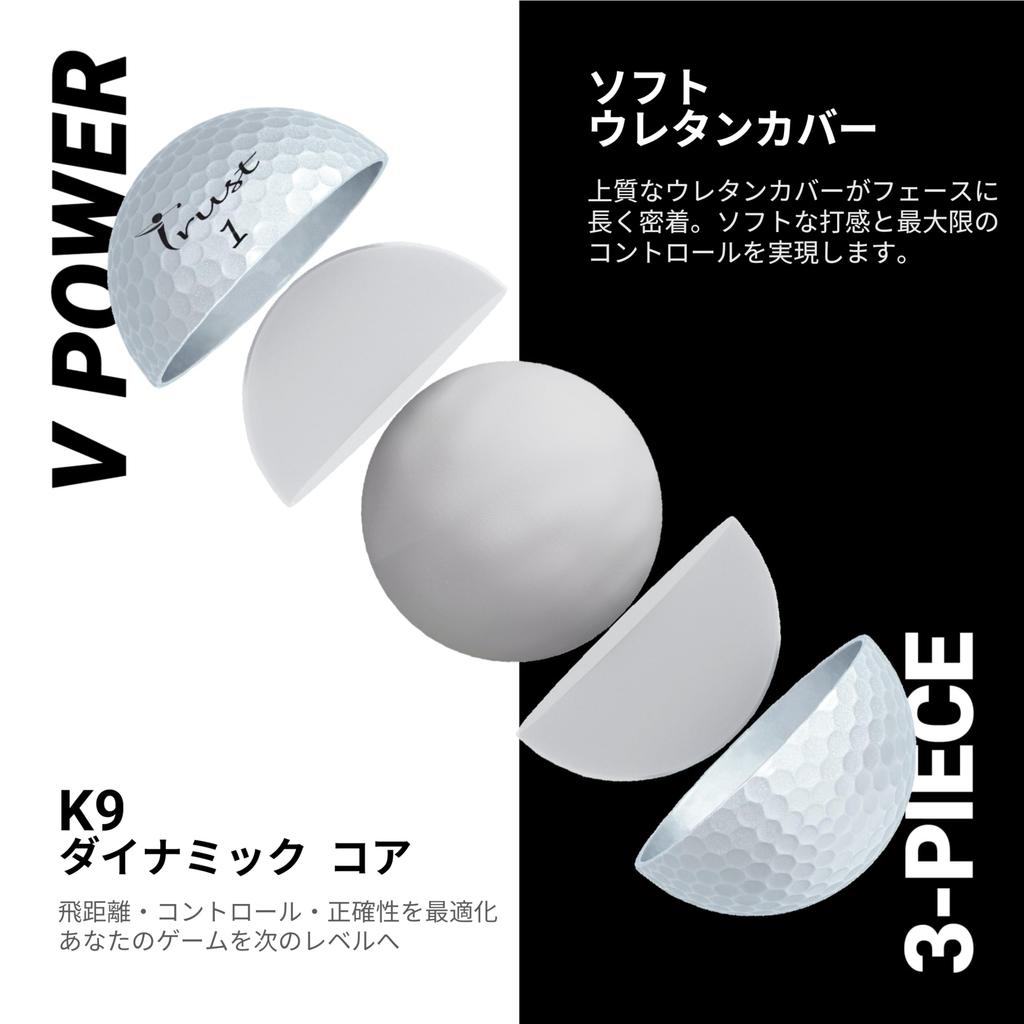 Trust Bison V Power Golf Overwhelming Stop Where You and Comfortable Urethane Official Balls for Head Speeds Up to 47 1 Dozen Pearl Balls Distance,