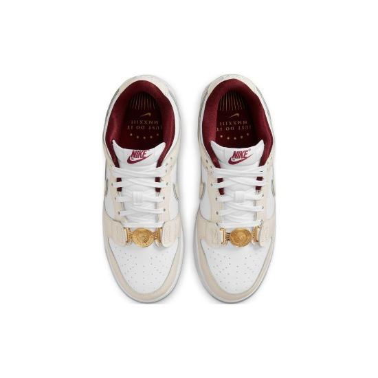 Nike Dunk Low SE Sisterhood Damen-Sneaker Weiß Teamrot Photon Dust DV1160-100
