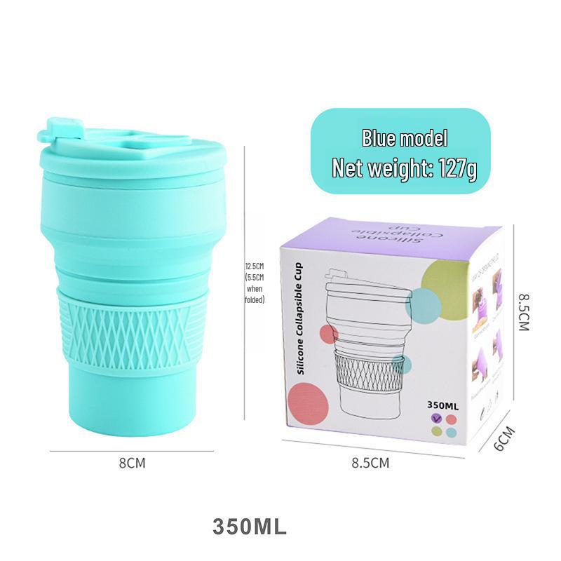 

Силіконова складна пляшка для води в наявності, стаканчик для використання на відкритому повітрі, стійка до високих температур, портативна та зручна для зберігання спортивна пляшка. 180ml