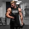 Gym Mens Tank Top Running Muscle Sleeveless Vest Stringer Clothing Bodybuilding Fashion Fitness Workout Print Sporting Singlets