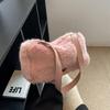 Fashionable Plush Shoulder Bag Functional Interior Suitable for Everyday Use
