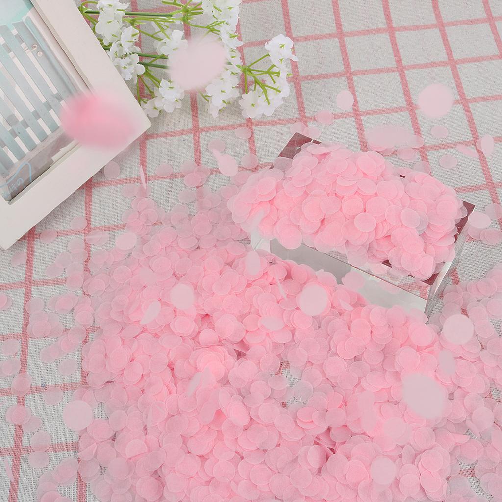 50G 1Cm Pink Tissue Paper Confetti Balloon Decorations Wedding Birthday Party Supplies Glitter-Free Shiny Sequins Festive