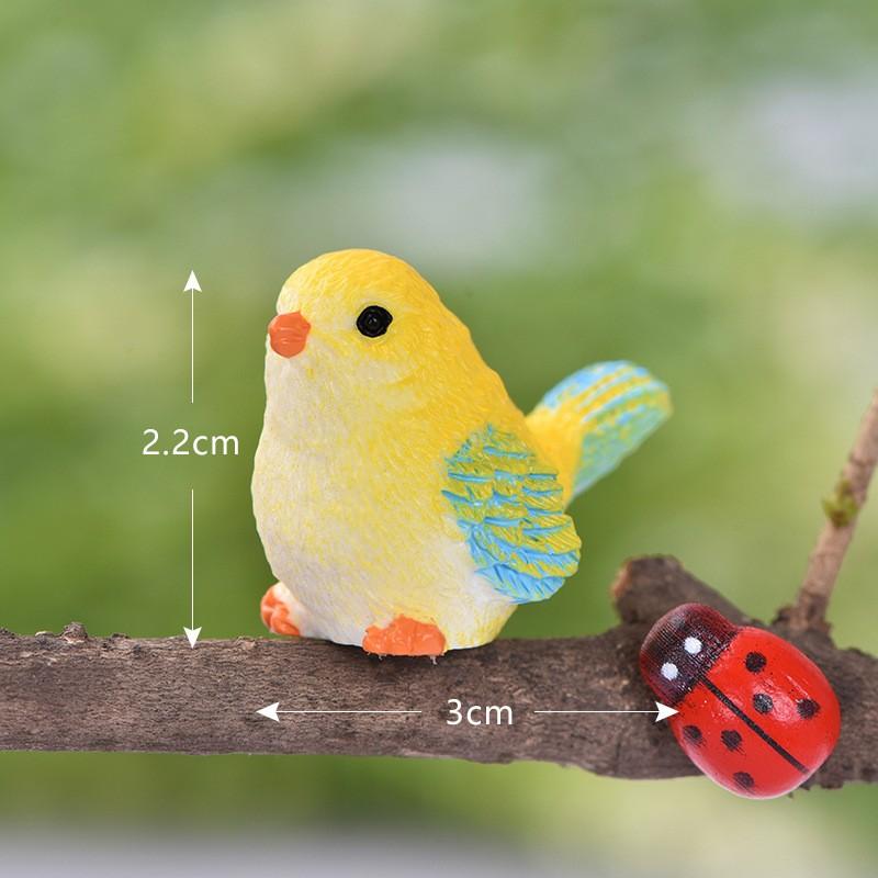 

Multi-functional Accessories Cute Cartoon Bird Figurine Garden Plants Animals Resin Handicrafts Decorative Figurines. One Size жовтий