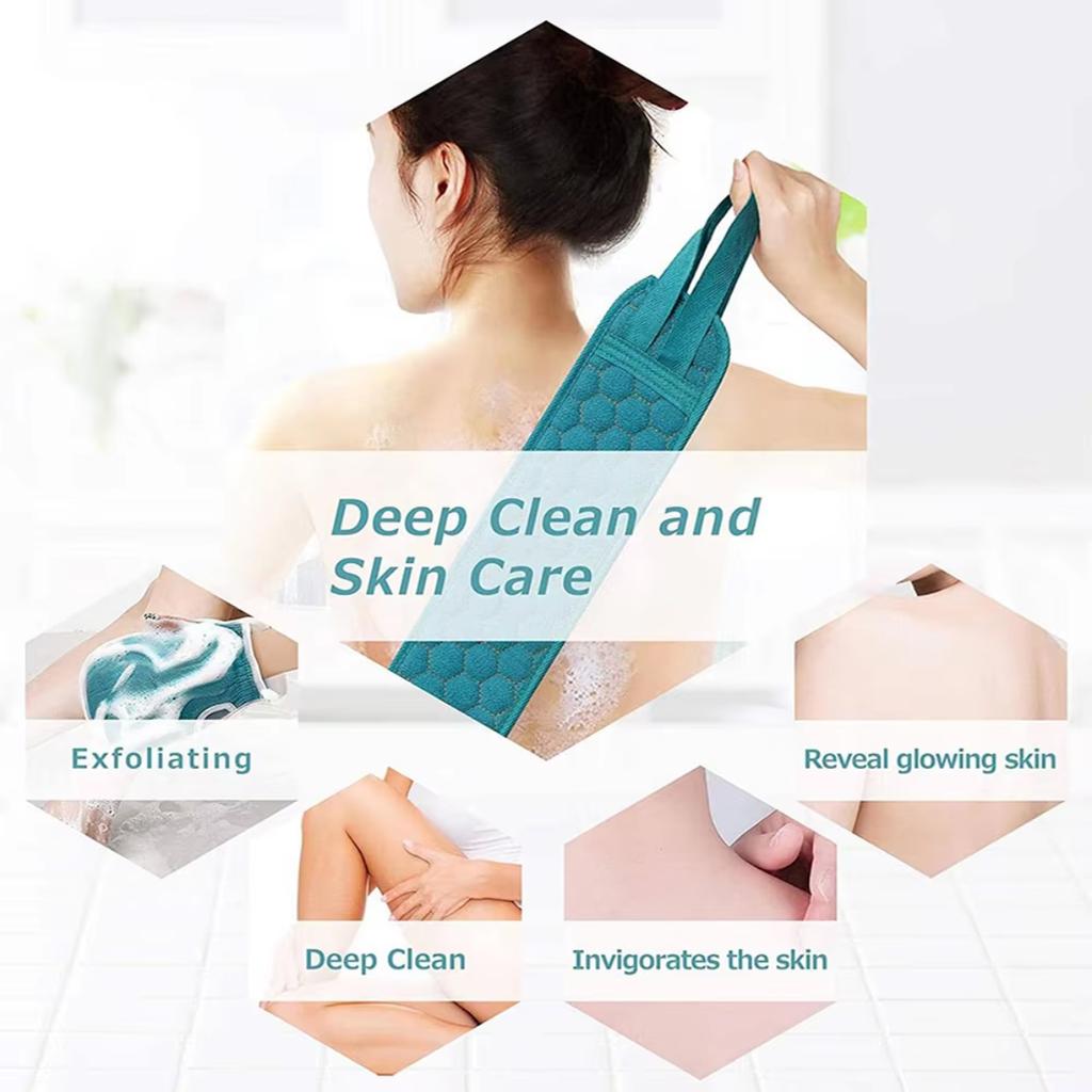 Set Esfoliante per il Corpo - Include Raschietto per la Schiena, Guanto da Bagno e Spugna Loofah per Doccia