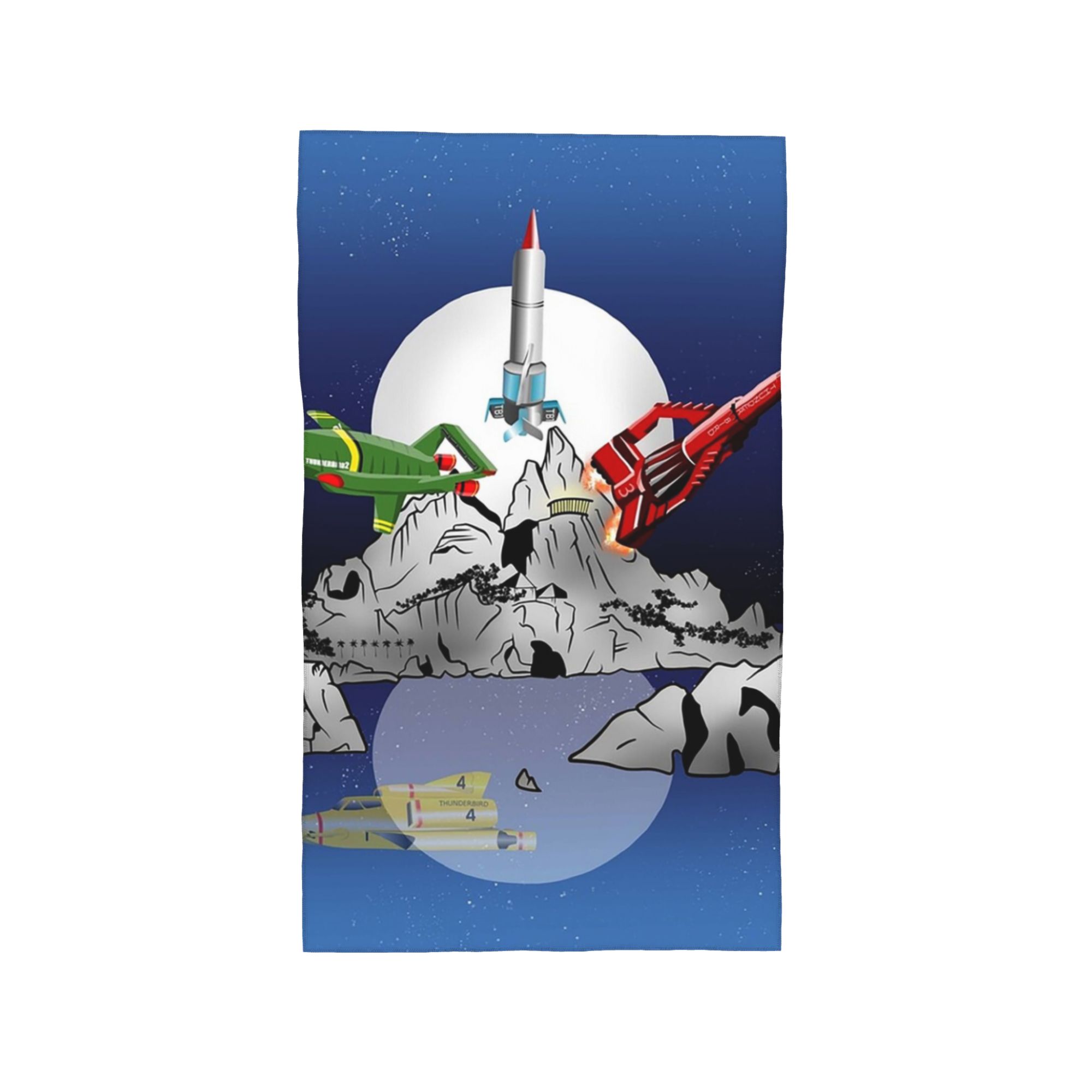 

Thunderbirds Tracy Island Soft Face Towel Quick Dry Pool Bath Cotton Towels Absorbent Quick W40*H60(CM)