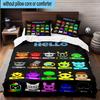 3PCS Colorful Sprun-ki Robot Party 3pcs Bedding,Including 3PCS Duvet Cover And 2pcs Pillowcases Perfect for Christmas,Ideal for Bedroom, Dormitory