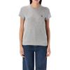 Polo Maglietta da Donna a Maniche Corte con Scollo a Girocollo in Cotone Regular 211B14605-030
