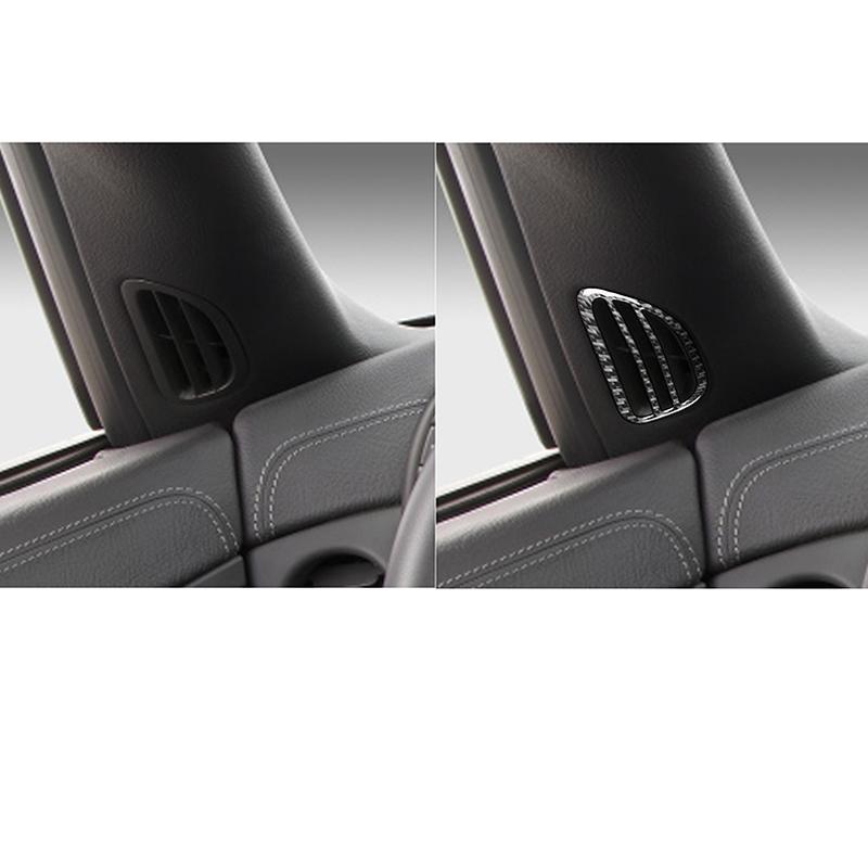 For Chevrolet Corvette C6 2005-2007 2PCS Real Carbon Fiber Demist Air Vent Outlet Panel Trim Sticker Car Interior