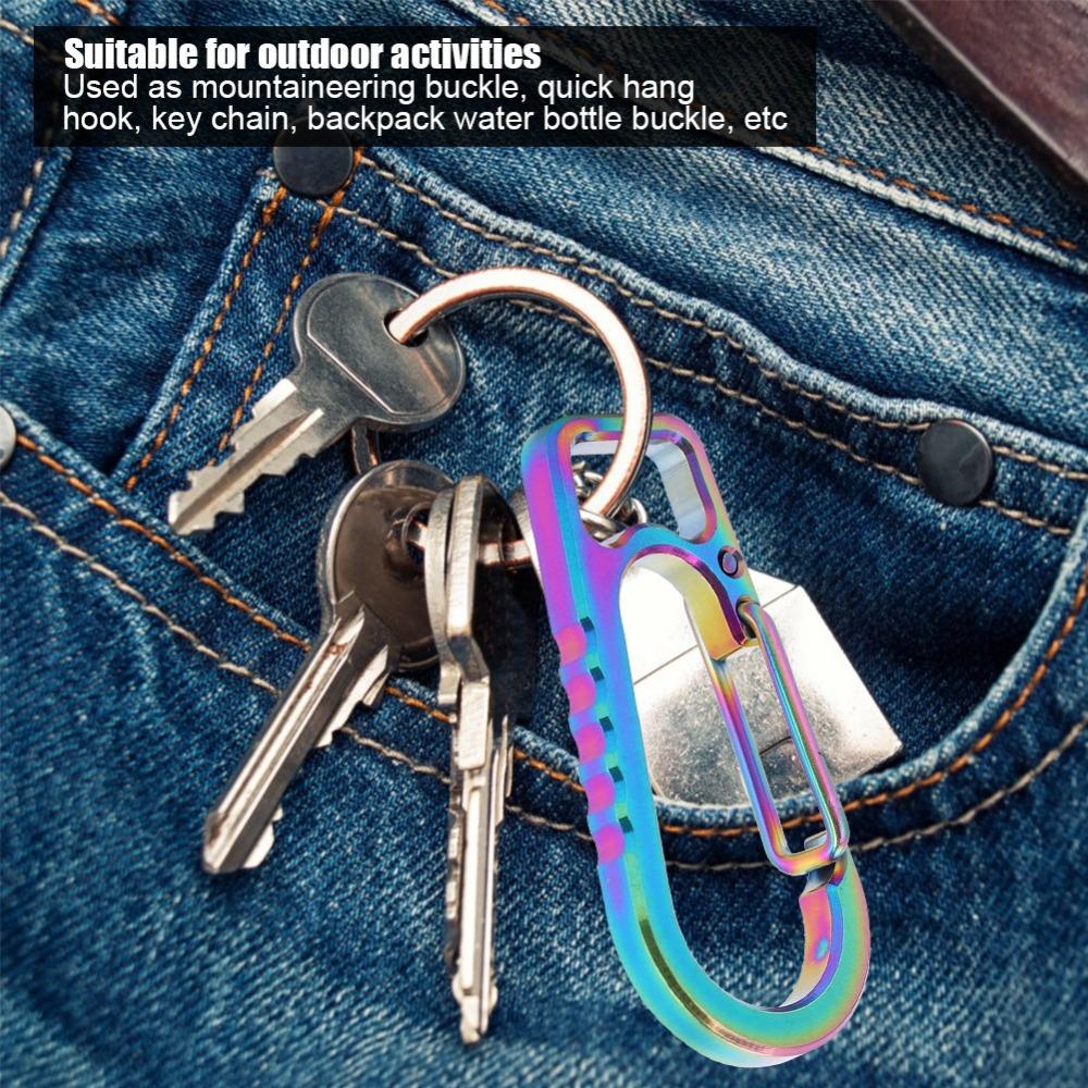 Multicolor Keychain Carabiner Titanium Alloy Key Holder New Key Clip  for Car Keys