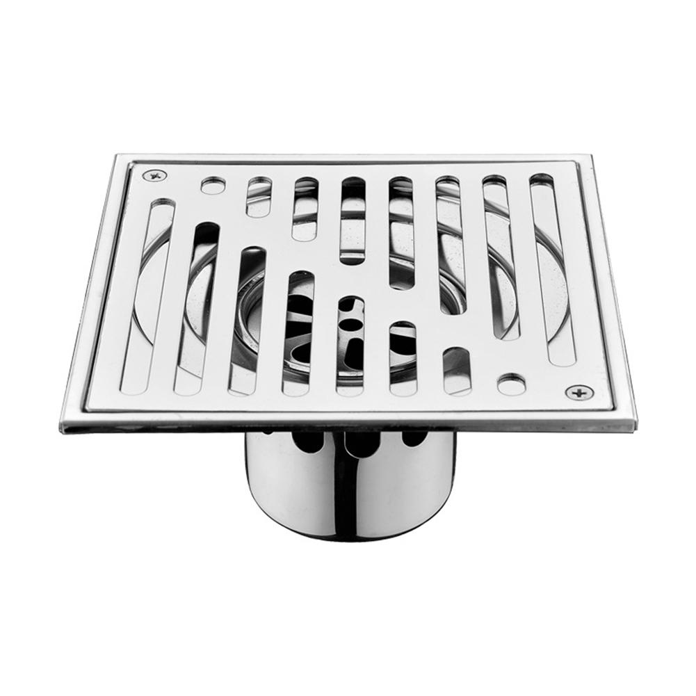 Heavy Duty Outdoor Yard Floor Drain, Removable Steel Block Grate With Robust Construction For Versatile Applications