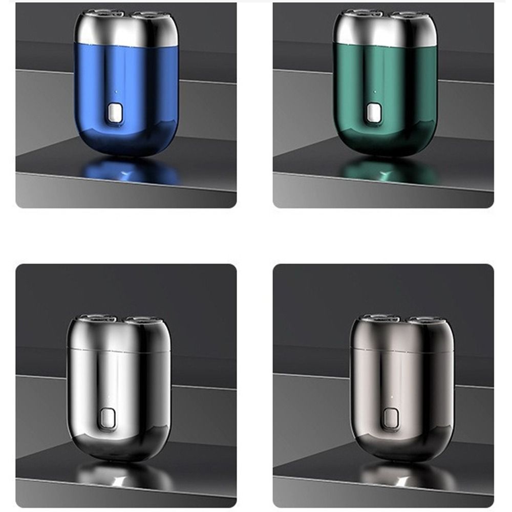 USB Rechargeable Magnetic Rotary Razor Double Head Men's Beard Trimmer  Daily Use