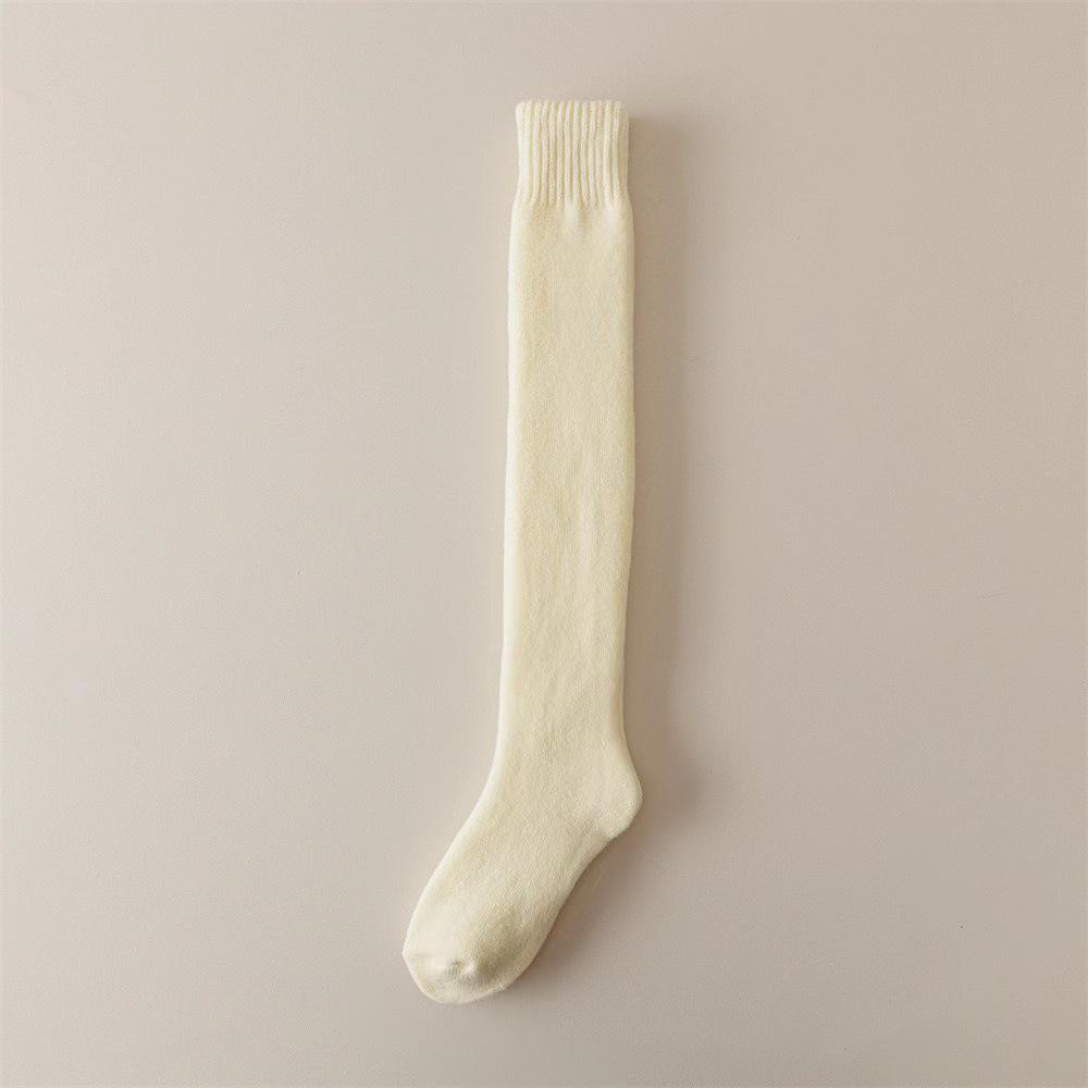 "Women's Fleece-Lined Thick Knee-High Socks - Warm Cashmere Thigh-Highs for Autumn & Winter"