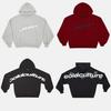 Felpa con cappuccio in pile di cotone pesante Uomo Donna Stampa con lettere Casual Abbigliamento Invernale