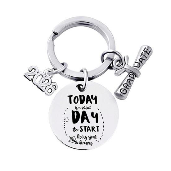 Keychain Pendant Class of 2026 Durable Stainless Steel Keepsake Nursing Law Students Keychain