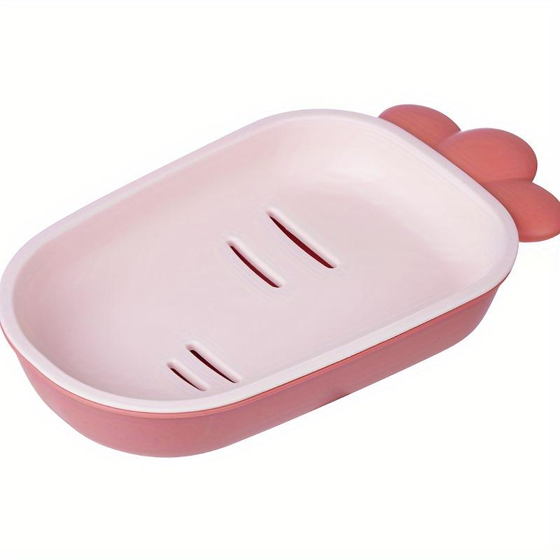 Cute Portable Soap Dishes, Bathroom Soap Storage Boxes, Cartoon Plastic Household Drain Soap Organize Box, Bathroom Accessories