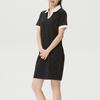 MLB New York Yankees Trendy Color Block Casual Polo Dress Women dress 3FOPM0263-50BKS